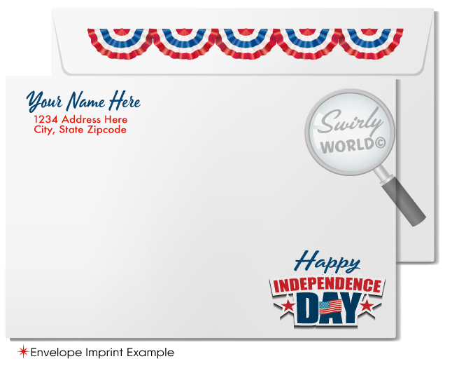 Customizable Realtor 4th of July Independence Day Greeting Cards with Southern Patriotic Home