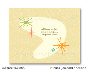 Retro Atomic Mid-Century Mod 1950s MCM Engagement Invitation Digital Download