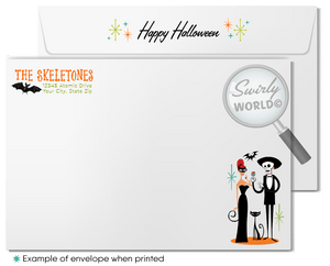 Retro 1960s Eichler Atomic MCM Mid-Century Modern Halloween Greeting Cards for RealtorsRetro 1960s Eichler Atomic Ranch MCM Mid-Century Modern Halloween Greeting Cards 