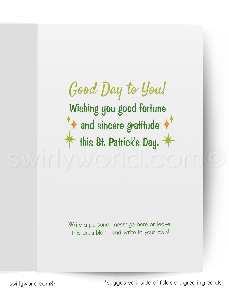 Illustration of a cat wearing a green hat and brown overalls on a green background