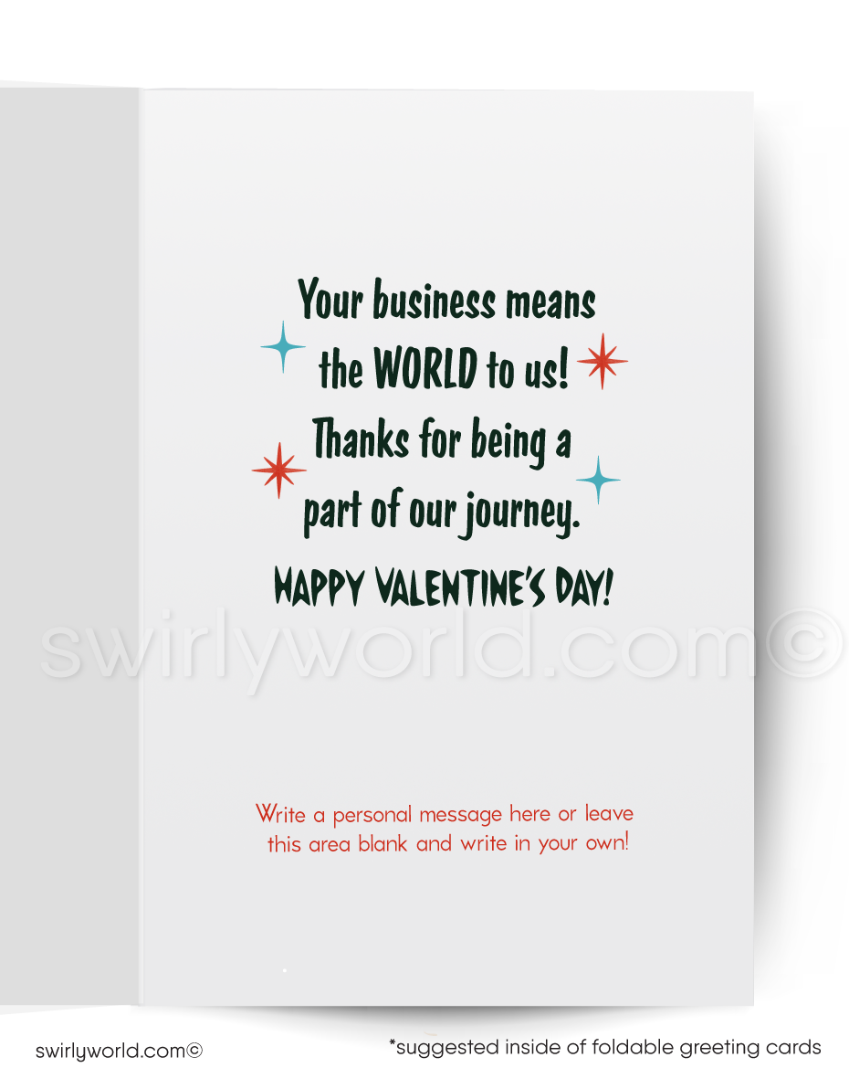 Card with an astronaut in a rocket ship on the moon, featuring a heart and 'Over the Moon!' text.