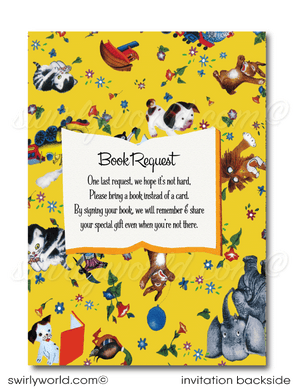 Immerse guests in nostalgic charm with our Vintage Little Golden Book 1st Birthday Invitation Set! 🌟📚 Featuring classic illustrations, this premium printed set includes invitations, thank you cards, and envelopes. Perfect for a magical storybook-themed celebration. Customize easily and create lasting memories! 🎉✨