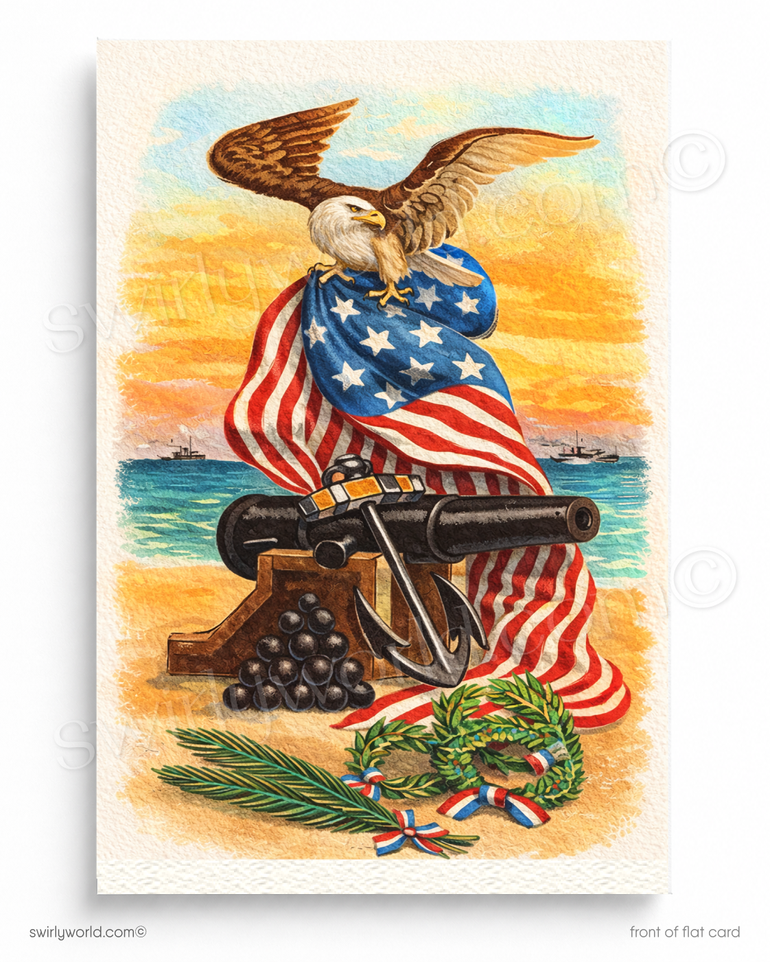 Fourth of July Patriotic Triumph - Happy Independence Day Cards