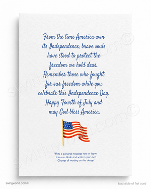 Fourth of July Patriotic Triumph - Happy Independence Day Cards