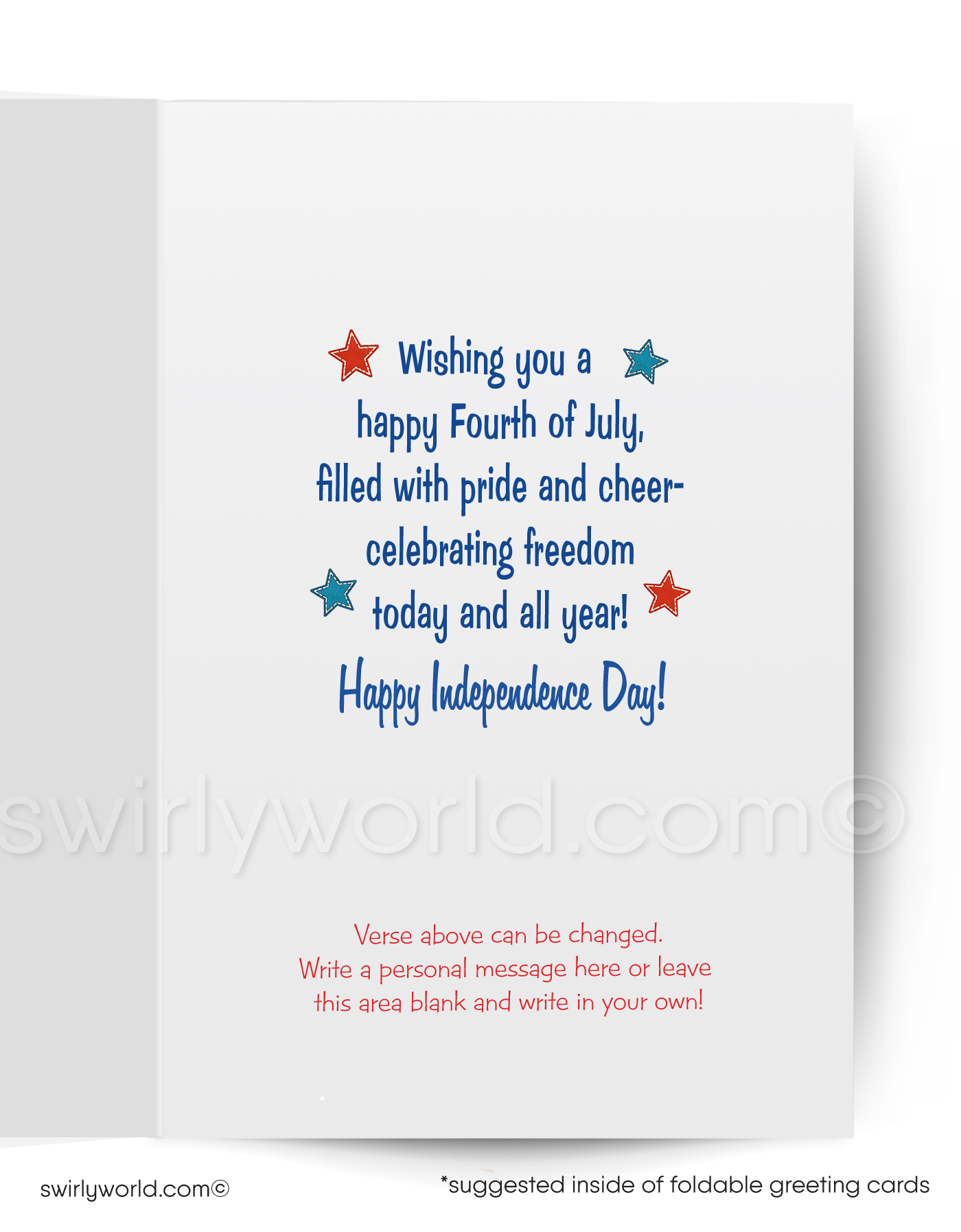 Happy 4th of July Patriotic Bear Greeting Card