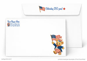 Fourth of July Patriotic Bear - Happy Independence Day Cards