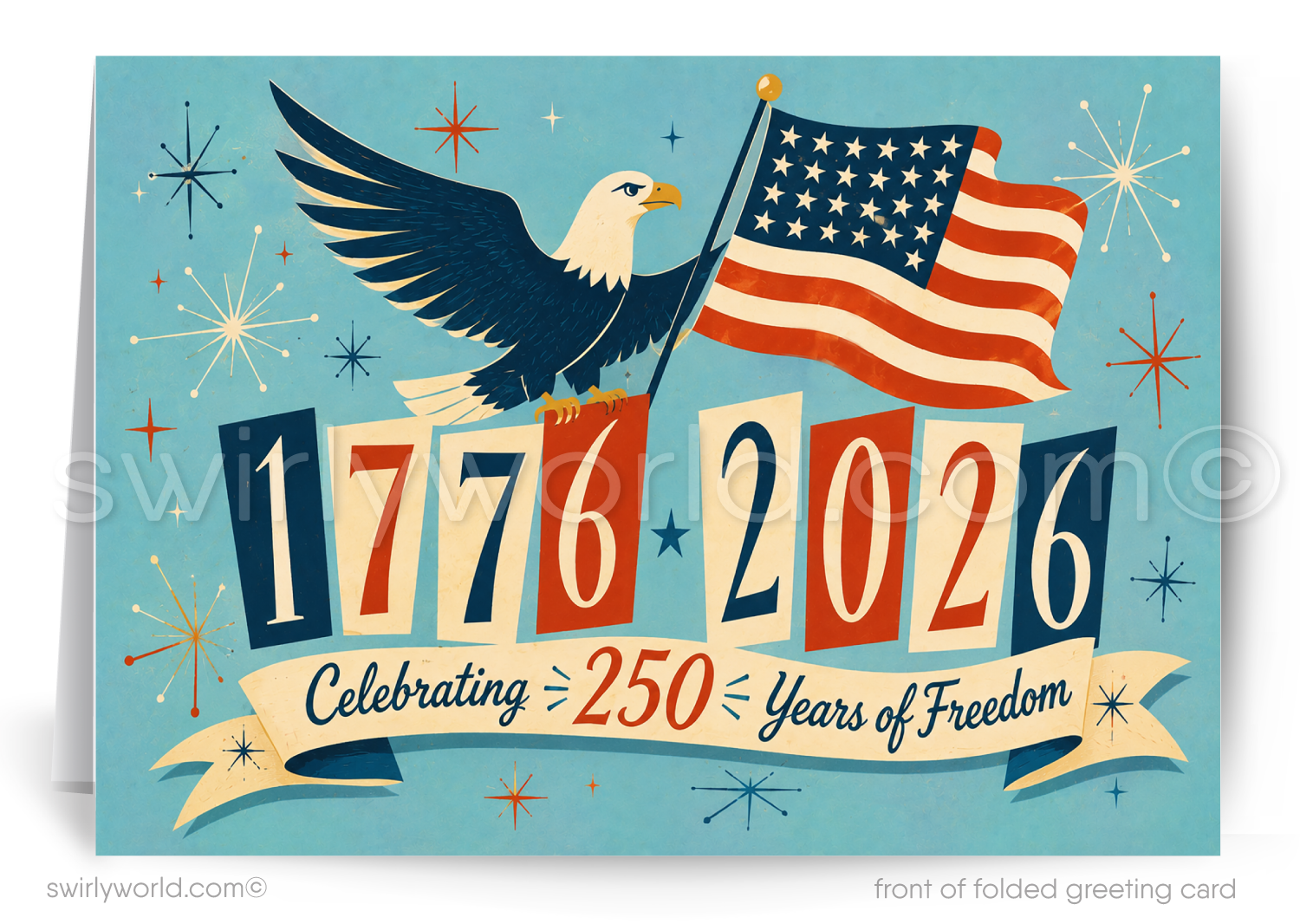 Vintage 4th of July Cards – 250 Year Celebration - Patriotic Independence Day Greetings