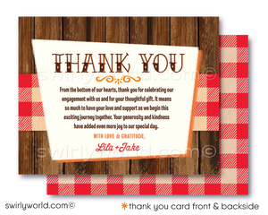 Rustic Country Western "I Do" BBQ Wedding Engagement Party Invitation Digital Download