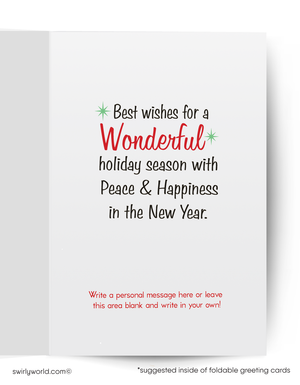 Sexy Ms. Santa Claus Christmas Holiday Cards for Women in Business