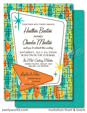 Atomic Retro Palm Springs Mid-Century Mod Wedding Invite & RSVP Card Digital DownloadAtomic Retro Palm Springs Mid-Century Mod Wedding Invite & RSVP Card Digital Download