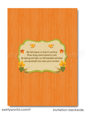 Book request poem. Little Pumpkin Halloween Fall Harvest Baby Shower Invitation & Thank You Card Digital Download