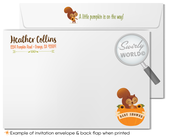 Fall in love with the perfect invite for your Little Pumpkin's big debut! Our Fall Festive "Little Pumpkin" Baby Shower Printed Bundle includes an invitation with a book request card, thank you card, and matching envelopes. Featuring Autumn elements like sunflowers and wheat grass. Customize wording in Corjl for a hassle-free, wonderful celebration.