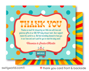 Step right up to the greatest show celebrating the upcoming arrival of your little star! Introducing our Vintage Style Carnival Theme Baby Shower Digital Downloadable Bundle Set, perfect for parents-to-be who adore the nostalgic allure of a vintage carnival aesthetic and desire a gender-neutral theme for their baby shower.