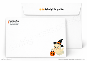 Retro Ghost Halloween Card - Boo to You Funny Halloween Card