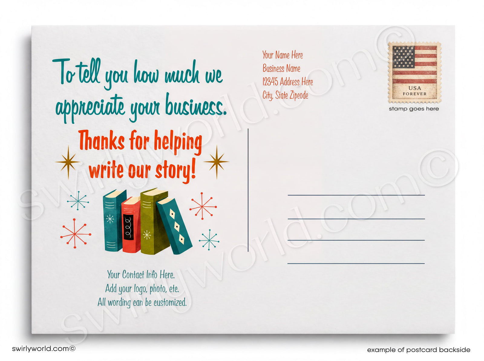 Cartoon worm reading a book with text 'There just aren't enough words' on a teal background