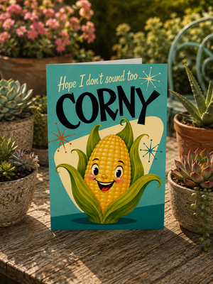 Hope I Don’t Sound Too Corny Funny Sales Promotion Card