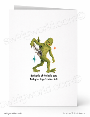 Creature Feature Funny Retro Halloween Card