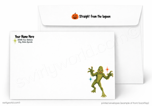 Creature Feature Funny Retro Halloween Card