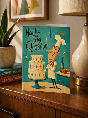 Now the Big Question Funny Chef Birthday Card