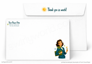 Everything’s Coming Up Daisies Retro Business Thank You Card