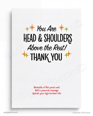 Motivational card with text 'You Are Head & Shoulders Above the Rest! Thank You' on a white background