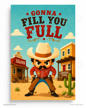 Funny Cowboy Thank You Cards | Collectible Thank You Flat Cards
