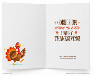 You’re Eating What?! Funny Turkey Thanksgiving Greeting Card