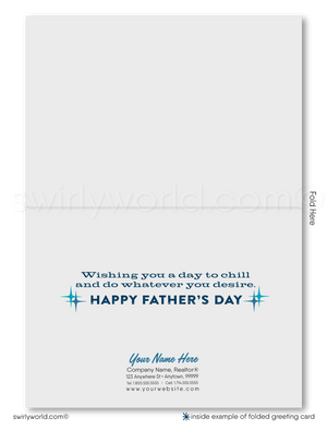 Retro Vintage Mid-Century Modern Style Happy Father's Day Printed Cards