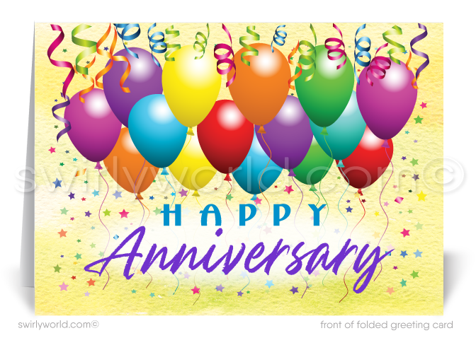 Professionally Printed Happy Anniversary Cards for Employees, Vendors, Clients