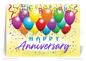 Professionally Printed Happy Anniversary Cards for Employees, Vendors, Clients