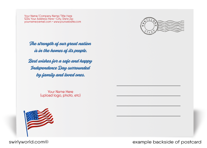 Patriotic American Traditional Home Decorated for July 4th Celebration for Realtors®