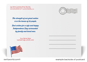 Patriotic American Traditional Home Decorated for July 4th Celebration for Realtors®