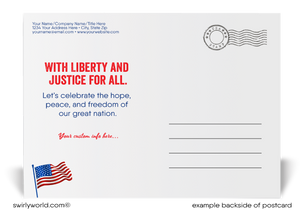 American Patriotic July 4th Happy Independence Day Postcards for Business