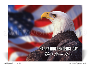 Patriotic Majestic American Bald Eagle 4th of July Happy Independence Day Postcards