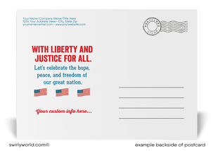 Patriotic Vintage American 4th of July Happy Independence Day Postcards