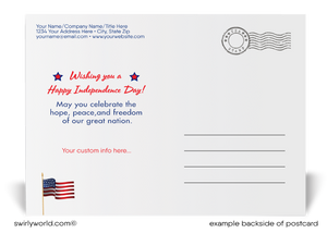 Uncle Sam American Bald Eagle Cartoon 4th of July God Bless America Postcards