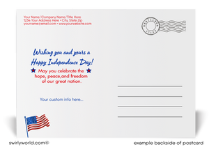 Modern Patriotic Happy 4th of July Independence Day Postcards for Business