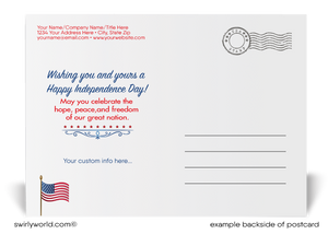 Vintage Retro Americana Patriotic Happy 4th of July Postcards for Business