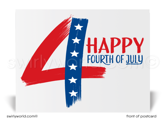 Professional Patriotic American Happy Fourth of July Independence Day Postcards