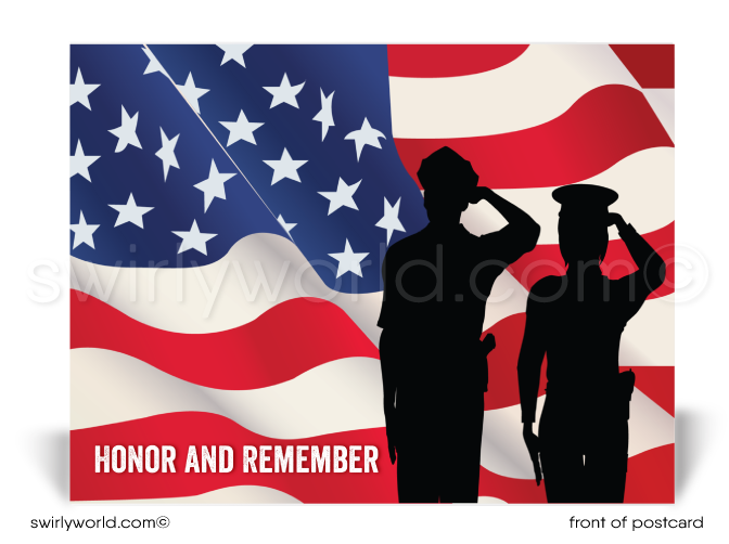 Professional Patriotic American Honor and Remember Happy Memorial Day Postcards