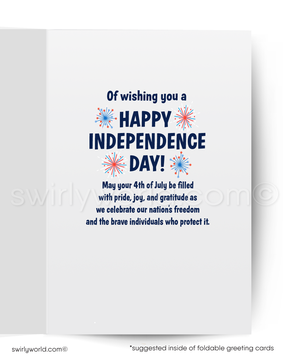 Patriotic 4th of July Greeting Cards for Realtors® – Customizable with Name & Logo