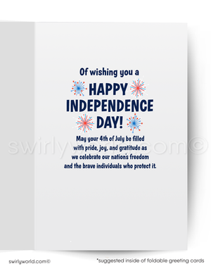 Patriotic 4th of July Greeting Cards for Realtors® – Customizable with Name & Logo