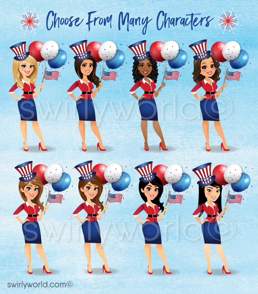 Client Happy Fourth 4th of July Cards Independence Day Marketing for Realtors®