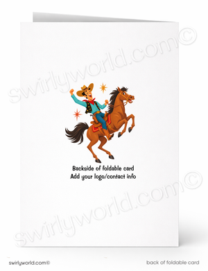 Vintage Happy Birthday Singing Cowboy Card