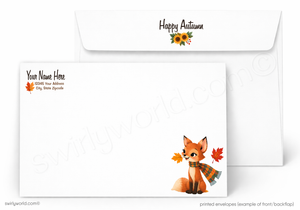 Happy Fall Y’all Fox Pumpkin Patch Greeting Card