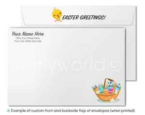 Retro Easter Greeting Card – Colorful Dyed Eggs, Mid-Century Diamond Pattern & Kraft-Style Center