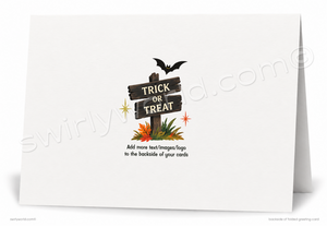 Happy Halloween Haunted House Vintage Style Greeting Card