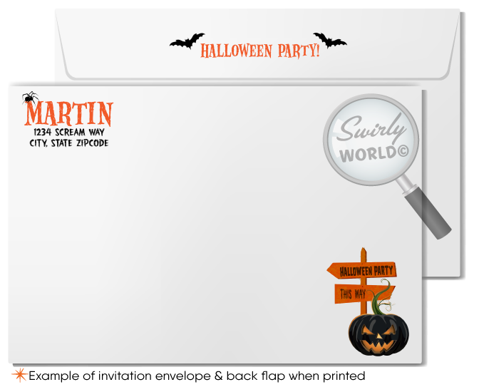 Set the tone for a thrilling Halloween costume party with our Haunted Mansion-themed invitation! Featuring a spooky mansion on a hill and bats flying against a full moon, this digital invitation is easy to customize and share instantly via post, print, text, or email. Perfect for all ages!