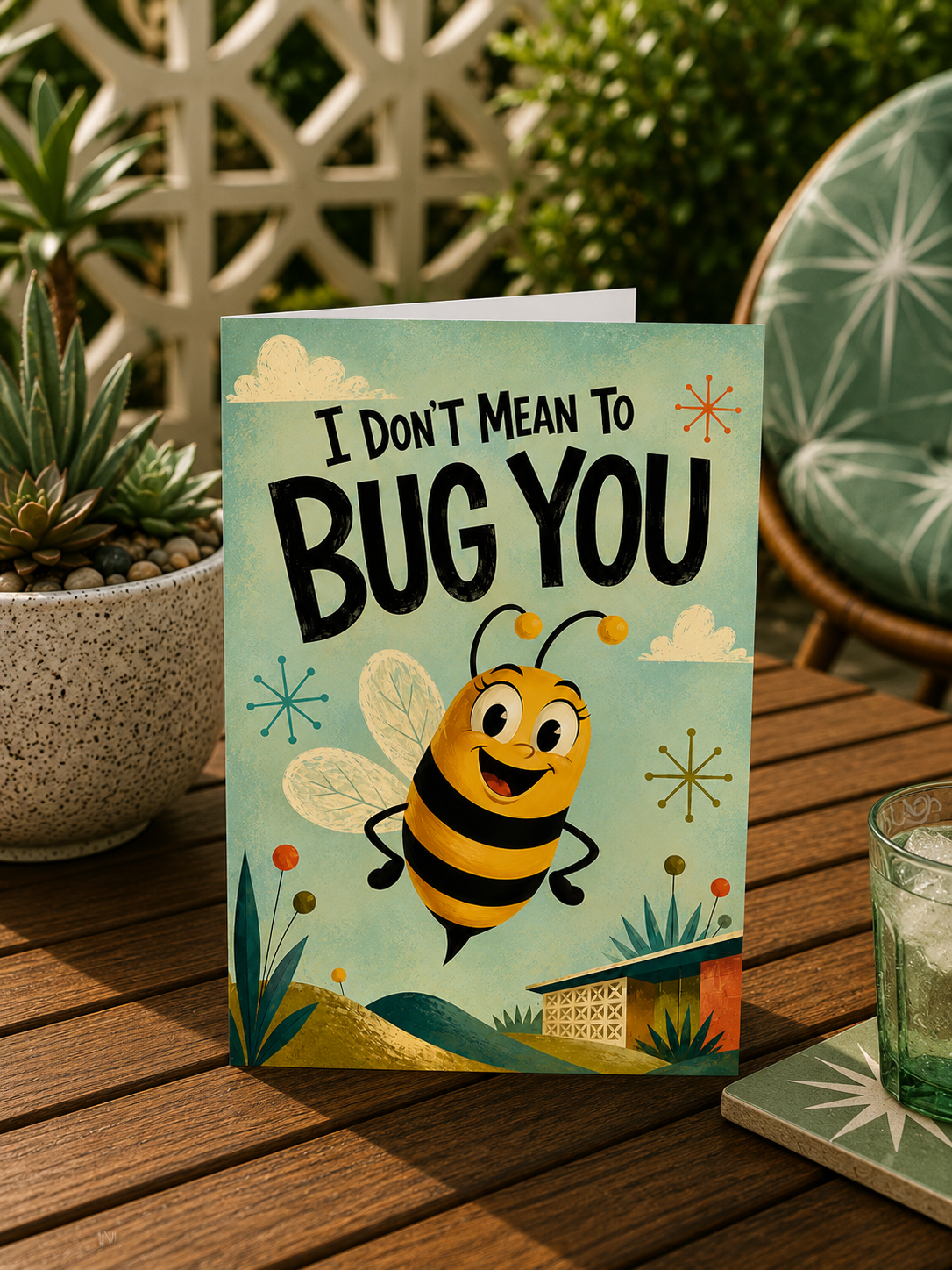 I Don’t Mean to Bug You Funny Bee Sales Promotion Card