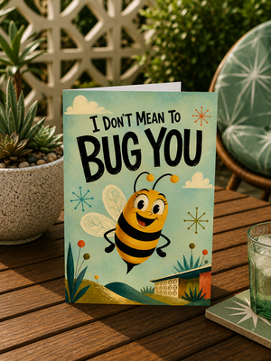 I Don’t Mean to Bug You Funny Bee Sales Promotion Card
